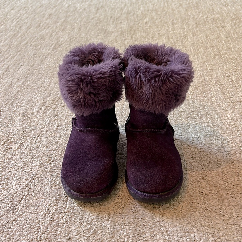 Purple faux fur boots toddler girls 8 target